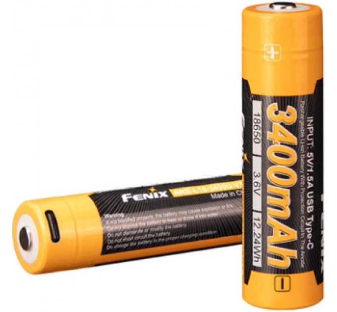 Fenix Акумулятор Fenix 18650 (3400 mAh) Type-C (ARB-L18-3400U-V30)