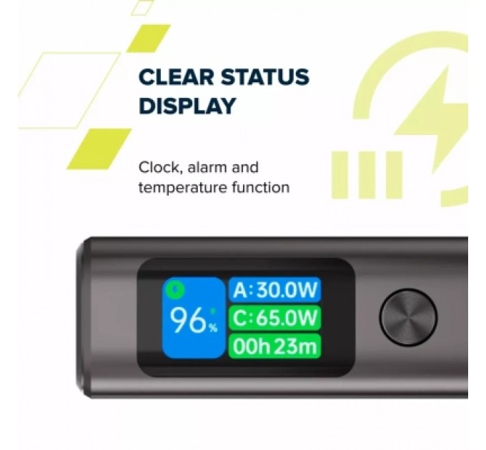 Canyon Батарея універсальна Canyon 20000mAh OnPower 230 TFT PD/130W Dark Grey (CNS-CPB230DG)