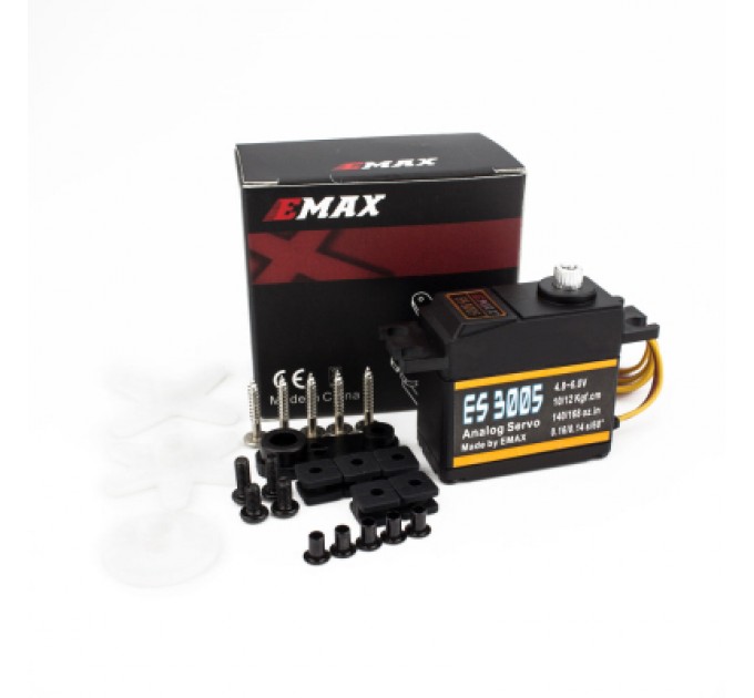 Emax Сервопривід для дрона Emax ES3005 42g Metal Analog Servo for RC Airplane Waterproof (0102007001)