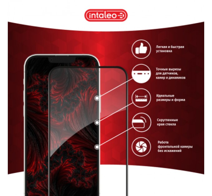 Скло захисне Intaleo Full Glue ESD Apple Iphone 13/13 Pro (1283126535598)