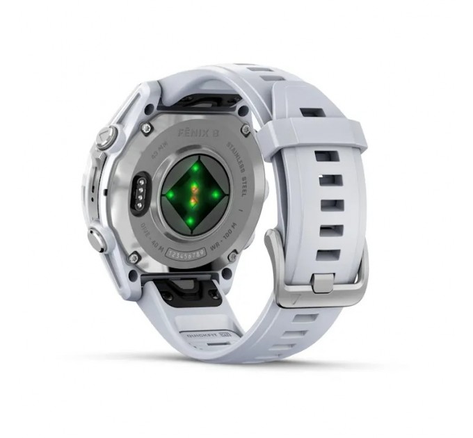 Garmin Смарт-годинник Garmin Fenix 8 43mm AMOLED Silver with Whitestone Silicone (010-02903-06)