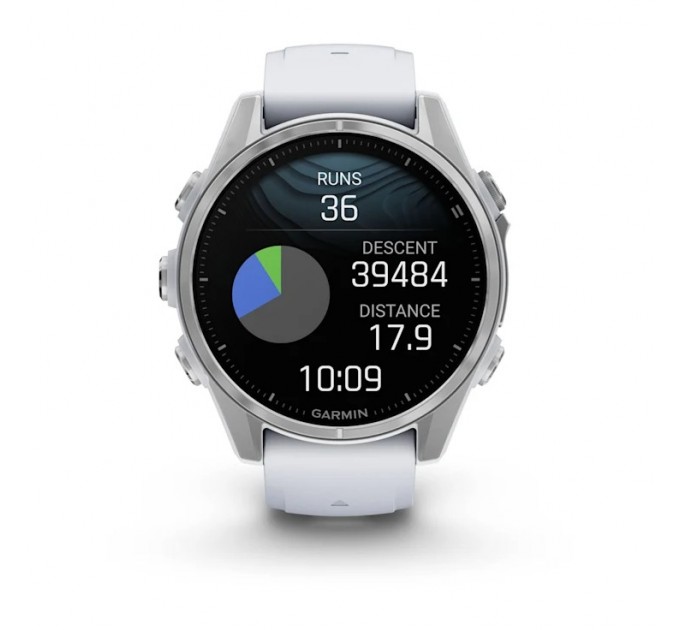Garmin Смарт-годинник Garmin Fenix 8 43mm AMOLED Silver with Whitestone Silicone (010-02903-06)