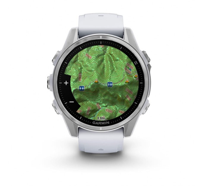 Garmin Смарт-годинник Garmin Fenix 8 43mm AMOLED Silver with Whitestone Silicone (010-02903-06)
