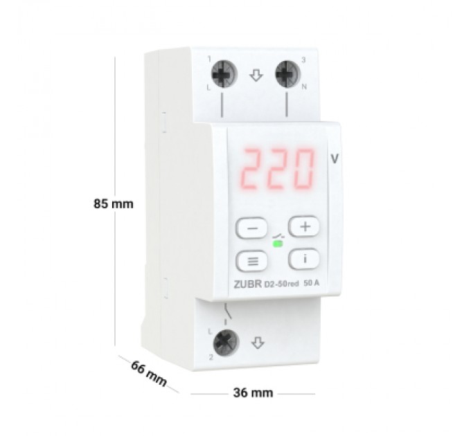 ZUBR Реле напруги ZUBR D2-50 red (4820120221729)
