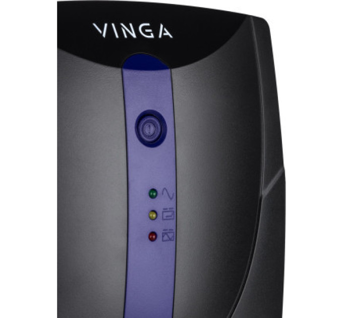 Vinga Пристрій безперебійного живлення Vinga LED 1200VA plastic case with USB (VPE-1200PU)