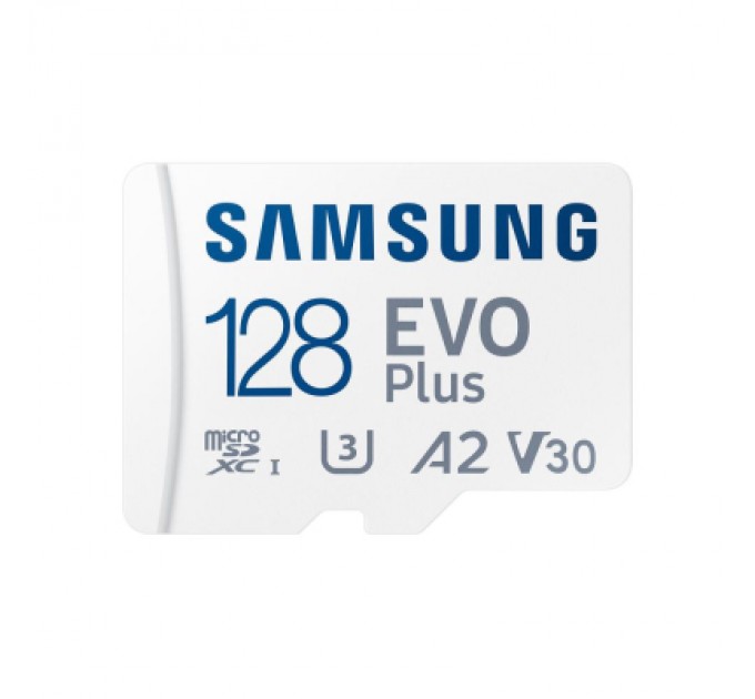 Карта пам'яті Samsung 128GB microSD class 10 UHS-I U3 V30 A2 EVO Plus (MB-MC128SA/EU)