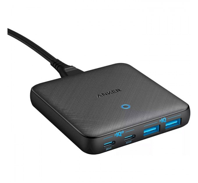 Anker Мережевий зарядний пристрій Anker PowerPort 543 Atom III Slim Black, 45W USB Type-C + 20 W USB (A2046G12)