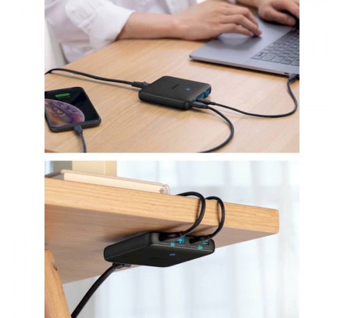 Anker Мережевий зарядний пристрій Anker PowerPort 543 Atom III Slim Black, 45W USB Type-C + 20 W USB (A2046G12)