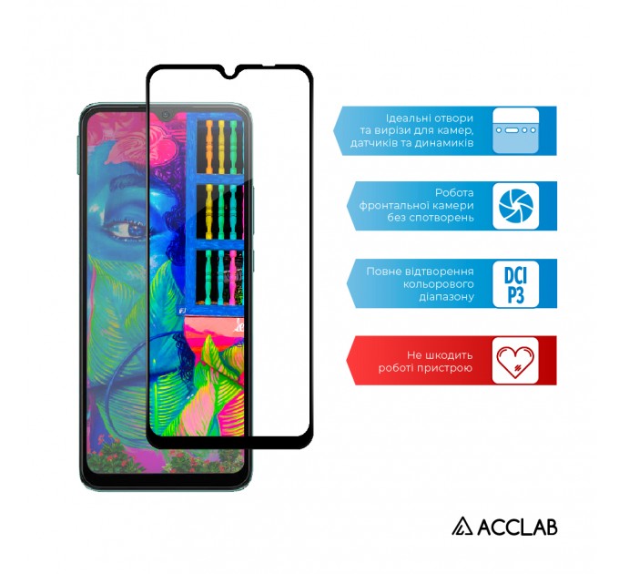 ACCLAB Захисне скло ACCLAB Full Glue для Xiaomi Redmi 10C Black (1283126527142)