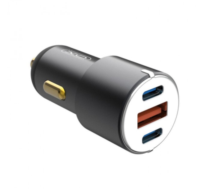 Зарядний пристрій XO CC45 1 USB QC 3.0 + 2 Type-C PD (60W) Black (XO-CC45-BK)