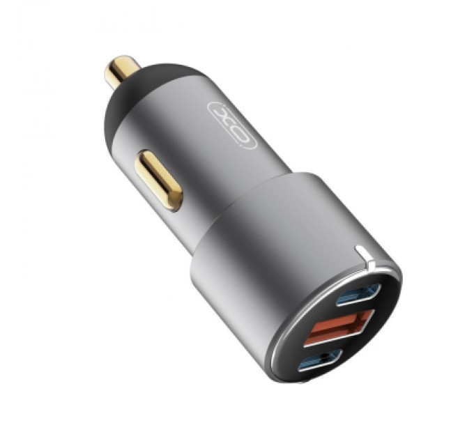 Зарядний пристрій XO CC45 1 USB QC 3.0 + 2 Type-C PD (60W) Black (XO-CC45-BK)