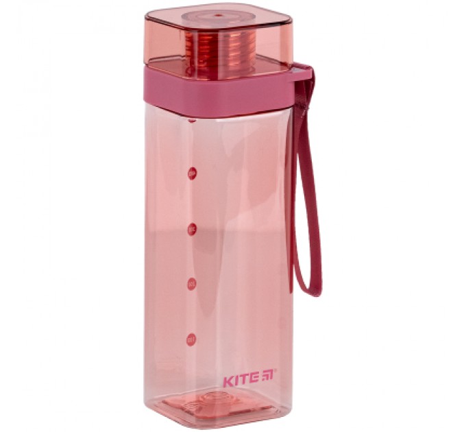 Kite Поїльник-непроливайка Kite квадратна, 550 мл, рожева (K24-1209-3)
