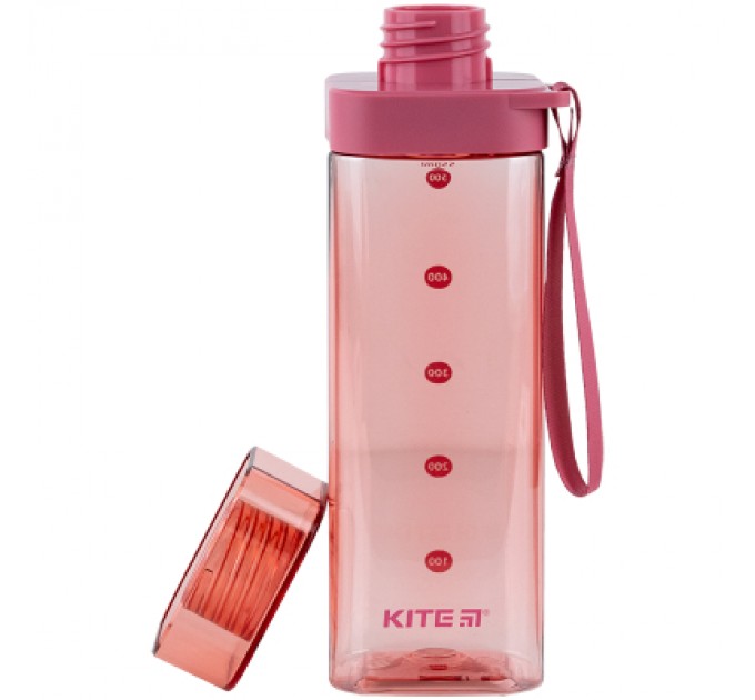 Kite Поїльник-непроливайка Kite квадратна, 550 мл, рожева (K24-1209-3)