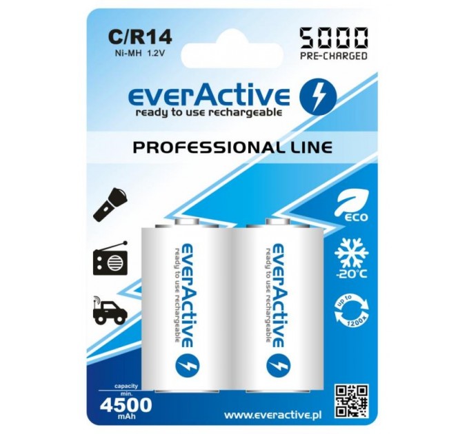 everActive Акумулятор everActive С/HR14 5000mAh BL 2шт