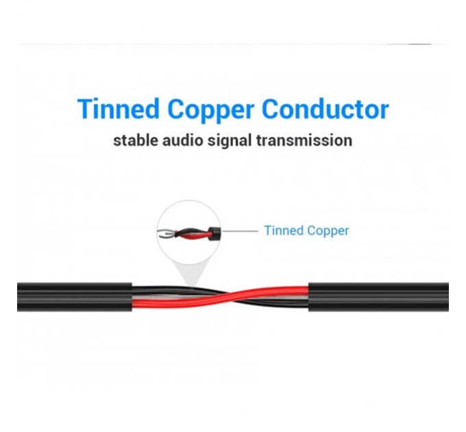 Vention Кабель Vention 6.35 мм - 3.5 мм (M/M), 2 м, Black (BABBH)