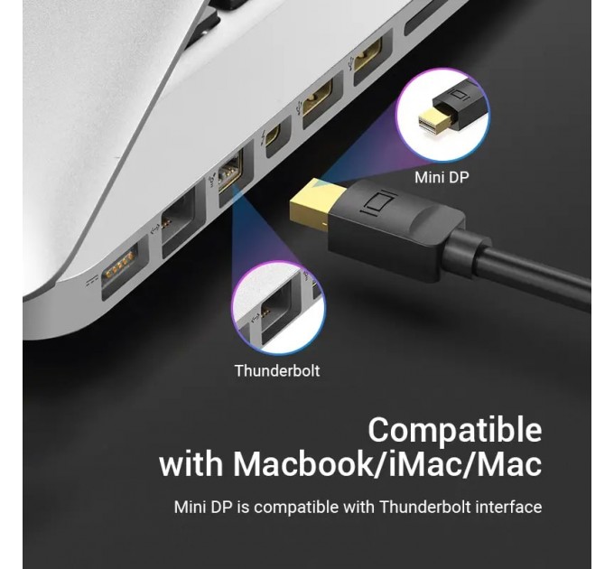 Vention Кабель Vention MiniDisplayPort - HDMI V 1.4 (M/M), 3 м, чорний (HAHBI)