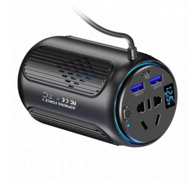 Aspiring Автомобільний інвертор 12V/220V Force1 150W, PD20W Aspiring (FC.150)