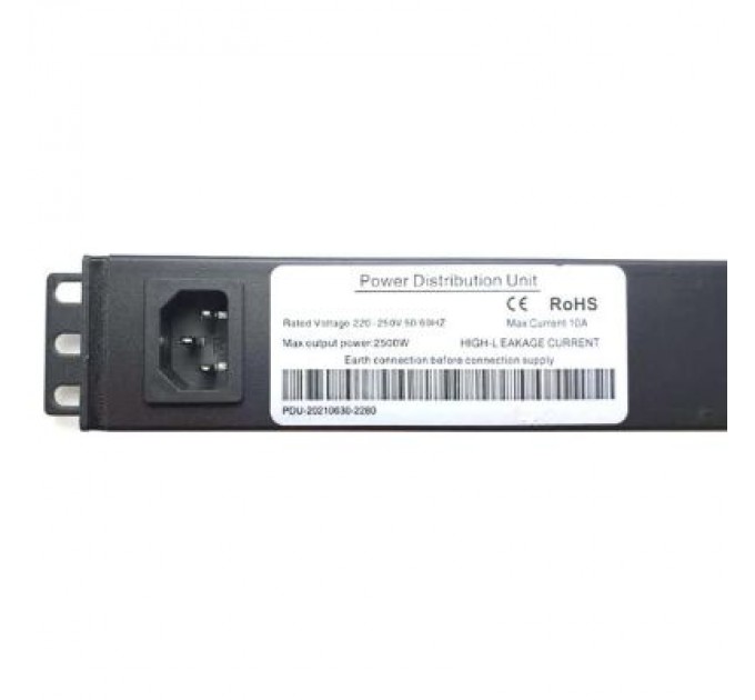 Eserver Силовий блок 19" 1U 7хС13, без кабелю - вилка С14, 10A Eserver (WT-2271B-WO-Black)