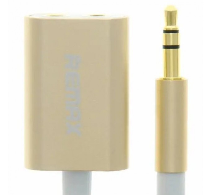 Remax Адаптер Remax RL-S20 Sharing 3.5 мм - 2x3.5 мм (M/F), Gold (2000700007109)