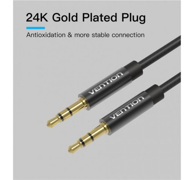 Vention Кабель Vention 3.5 мм - 3.5 мм (M/M), 1 м, Black (BAGBF)