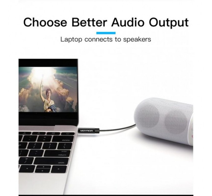 Vention Кабель Vention 3.5 мм - 3.5 мм (M/M), 1 м, Black (BAGBF)