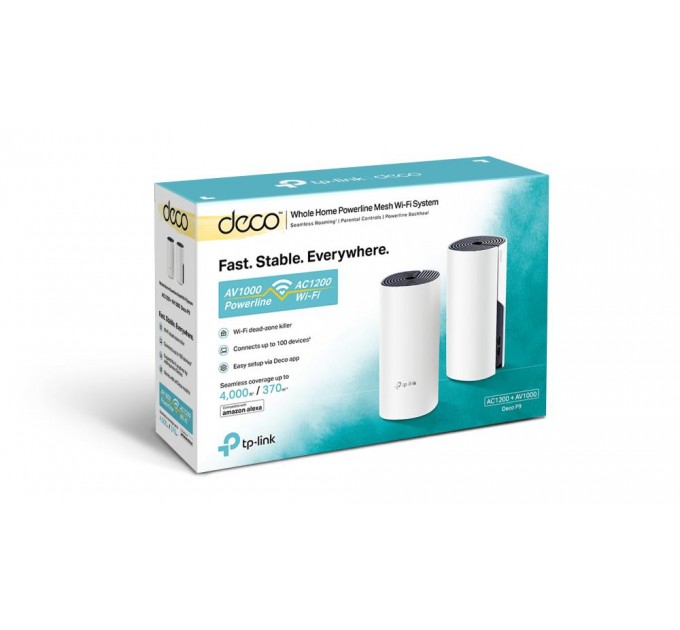 Домашня Powerline Mesh Wi-Fi система (2 шт у комплекті), арт. Deco P9(2-pack) TP-LINK