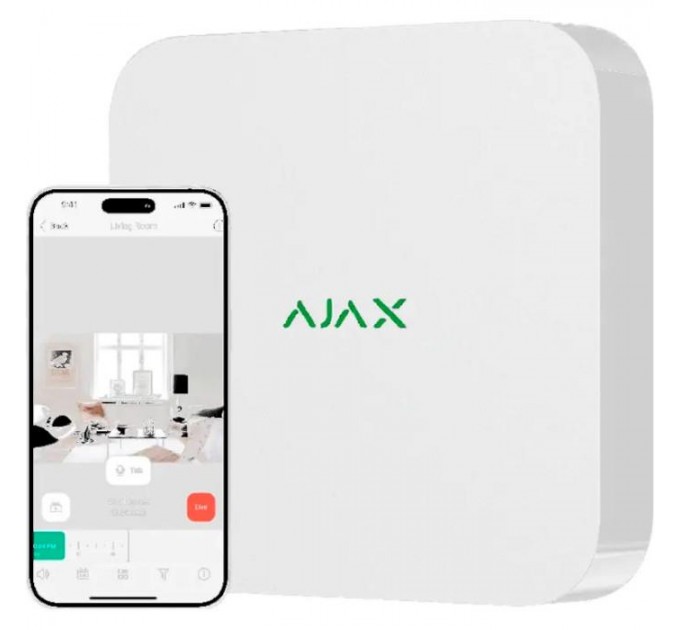 Ajax Ajax NVR (8ch) (8EU) ASP white мережевий відеореєстратор
