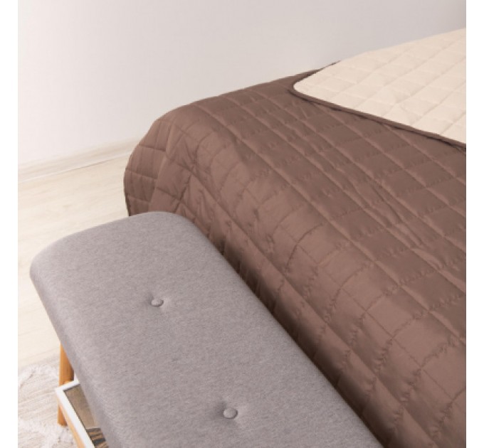 Viluta Покривало Viluta стьобане двустороннє Дует Шоколадно-ванільний 140х210 (дует Шоколадно-Ванільний 210*140)