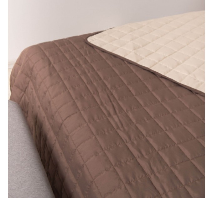 Viluta Покривало Viluta стьобане двустороннє Дует Шоколадно-ванільний 210х240 (duet_shokvanil_210x240)