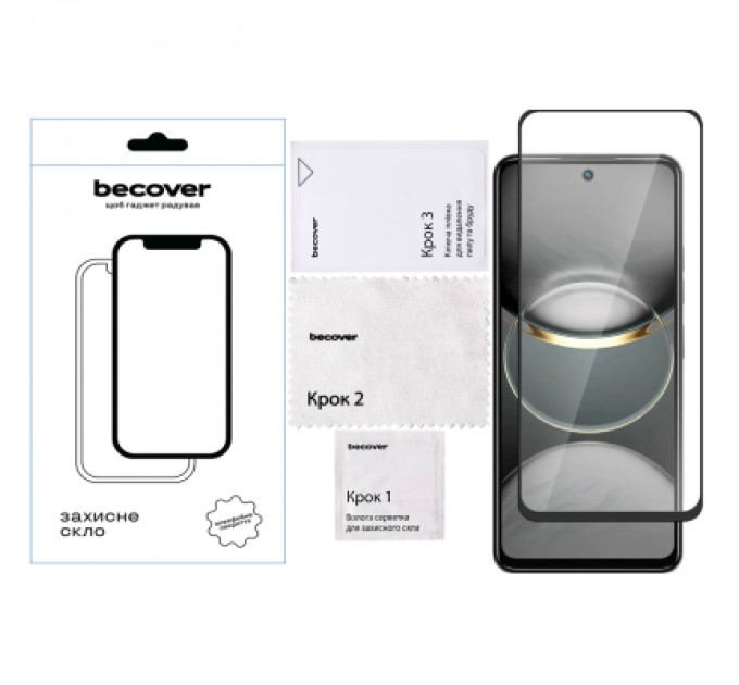 Скло захисне BeCover Tecno Spark 30 Pro (KL7) Black (713080)