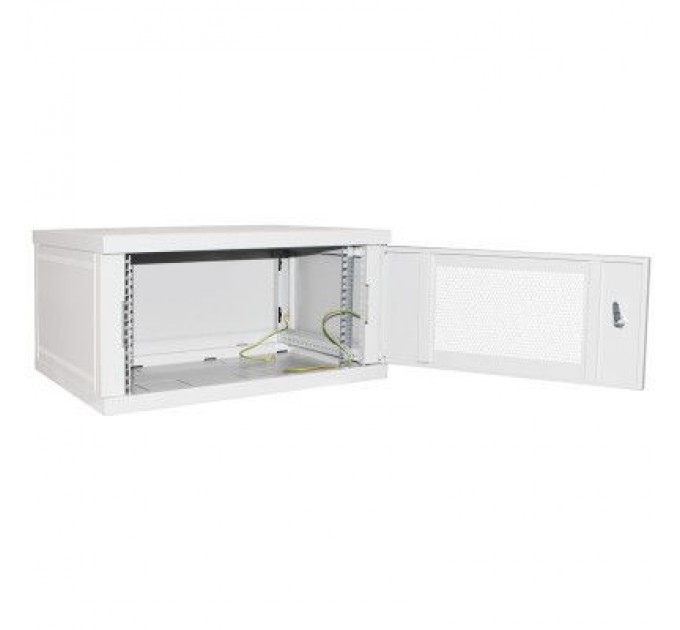 Ipcom Шафа настінна Ipcom 6U, 600*450, перфоровані дверцята, RAL7035 (СН-6U-060х045-ДП-7035)