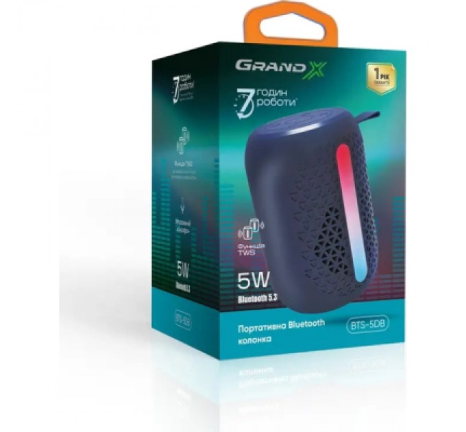 Grand-X Акустична система Grand-X Bluetooth Dark blue (BTS-5DB)