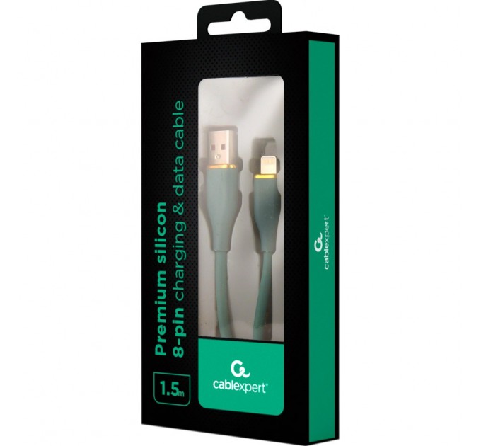 Cablexpert Кабель Cablexpert USB - Lightning (M/M), 2.1 A, 1.5 м, Green (CC-USB2S-AM8PM-1.5M-G)