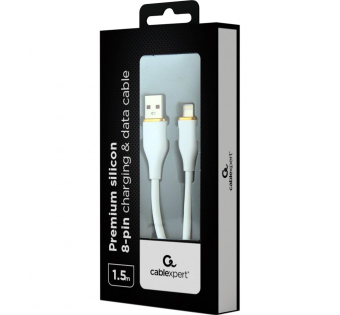 Кабель Cablexpert USB - Lightning (M/M), 2.1 A, 1.5 м, White (CC-USB2S-AM8PM-1.5M-W)