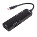 Концентратор USB Type C Maxxter USB3.0, 2хUSB2.0, SD, Micro SD Black (HU3C-3PTF-01)