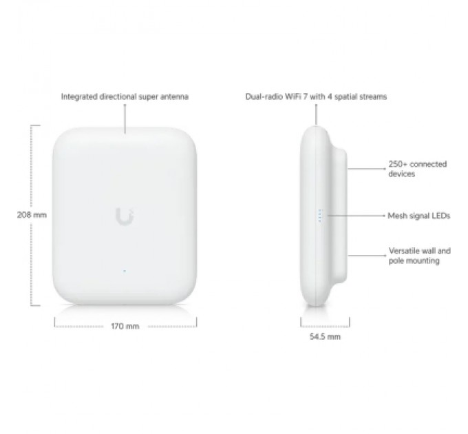 Ubiquiti Точка доступу Wi-Fi Ubiquiti UniFi 7 Outdoor (U7-Outdoor)