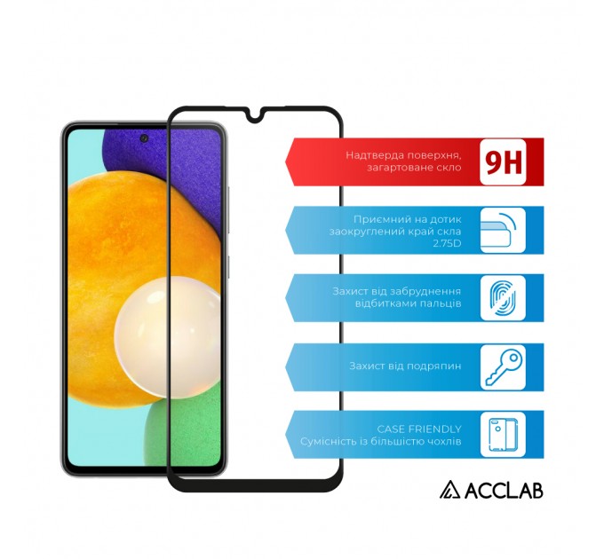 ACCLAB Захисне скло ACCLAB Full Glue для Samsung Galaxy A25 SM-A256 5G Black (1283126573965)