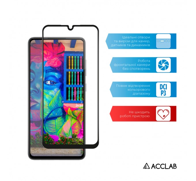 ACCLAB Захисне скло ACCLAB Full Glue для Samsung Galaxy A25 SM-A256 5G Black (1283126573965)