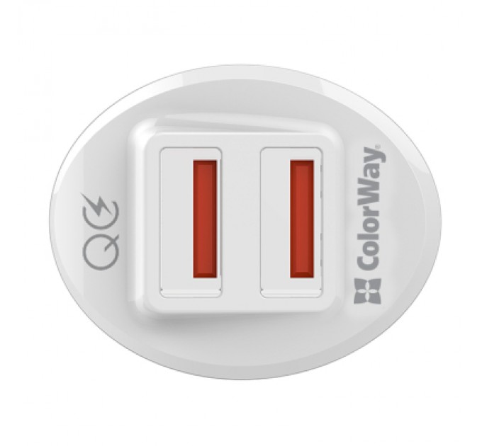 ColorWay Зарядний пристрій ColorWay 2USB Quick Charge 3.0 (36W (CW-CHA011Q-WT)