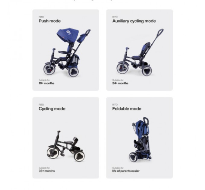 QPlay Дитячий велосипед QPlay Rito+ Eva Blue (S380-8Blue)