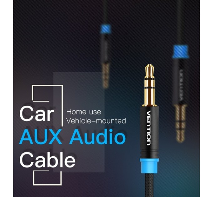 Кабель Vention 3.5 мм - 3.5 мм (M/M), 1.5 м, Black (P350AC150-B-M)