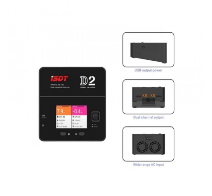 iSDT Зарядний пристрій для дрона iSDT D2 MK2 Battery Charger (D2MK2)
