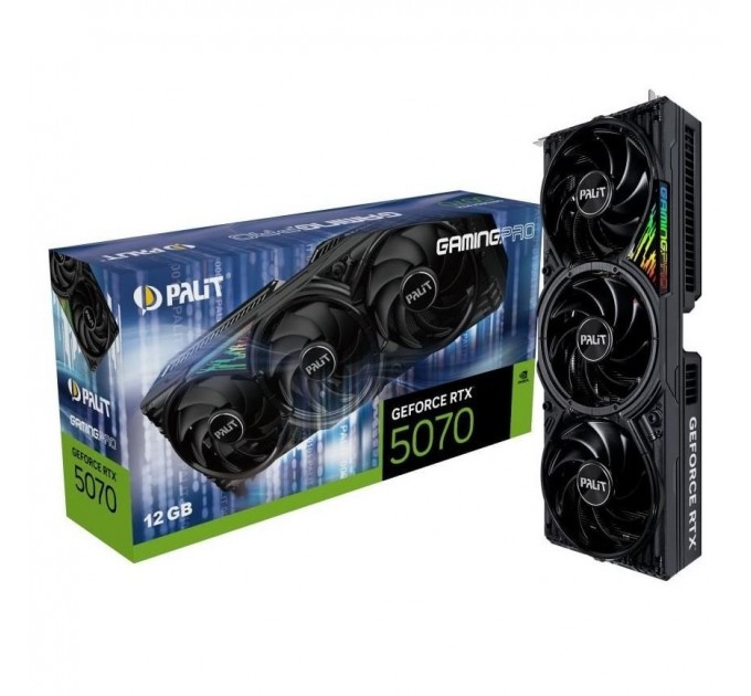 Palit Відеокарта GF RTX 5070 12GB GDDR7 GamingPro Palit (NE75070019K9-GB2050A)