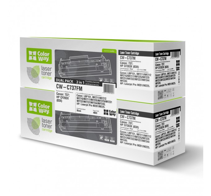 Картридж CW (CW-C737FM) Canon MF211/MF212W/MF216N (Canon 737/CF283A) Dual Pack