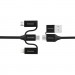 Дата кабель USB 2.0 AM to Lightning + Micro 5P + Type-C pentapower.black Promate (pentapower.black)