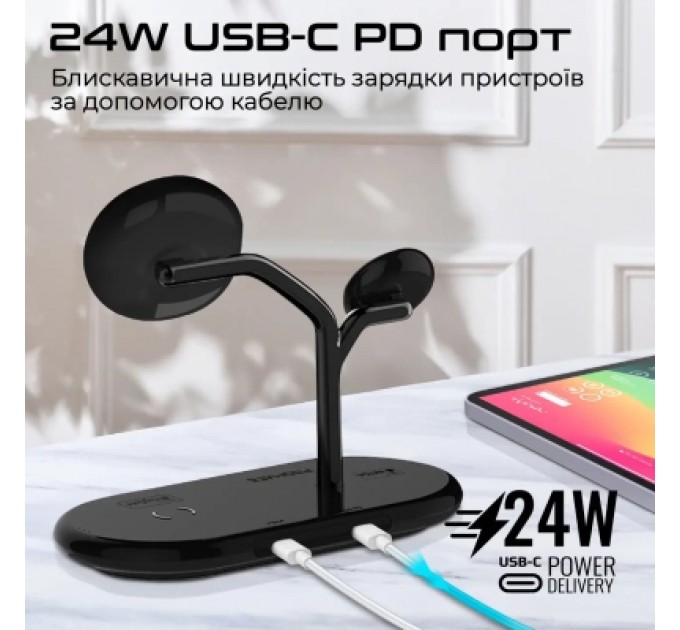 Зарядний пристрій Promate synergy-pro.black