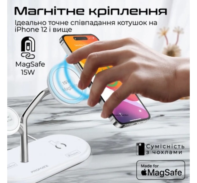 Promate Зарядний пристрій Promate synergy-pro.white