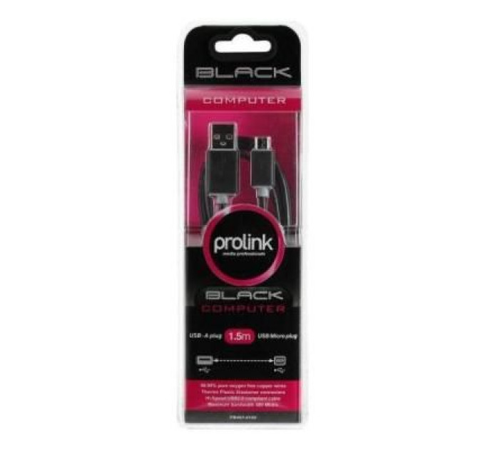 Prolink Дата кабель USB 2.0 AM to Micro 5P 1.5m Prolink (PB487-0150)