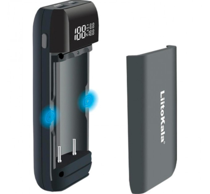 Зарядний пристрій для акумуляторів Liitokala 2 Slots, w func. Powerbank/PD/QC, USB/Type-C, LED disp, 18650/21700 (Lii-MP2)