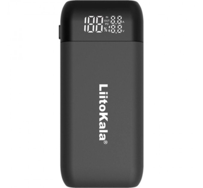 Зарядний пристрій для акумуляторів Liitokala 2 Slots, w func. Powerbank/PD/QC, USB/Type-C, LED disp, 18650/21700 (Lii-MP2)